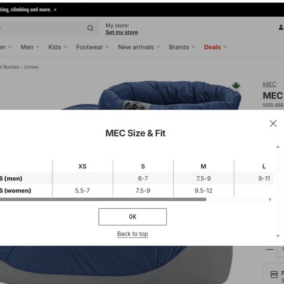 New Unisex MEC Hut Booties in Navy Blue - Picture 2 of 5